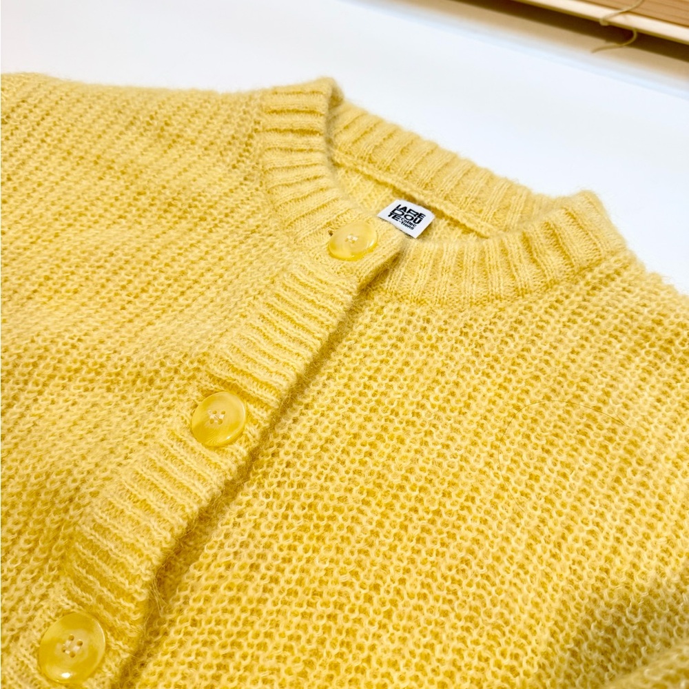 Yellow Women's Cardigan Sweater - Picture 2 of 7